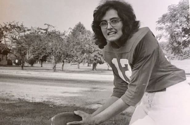 Stamps in her Pacesetters uniform.